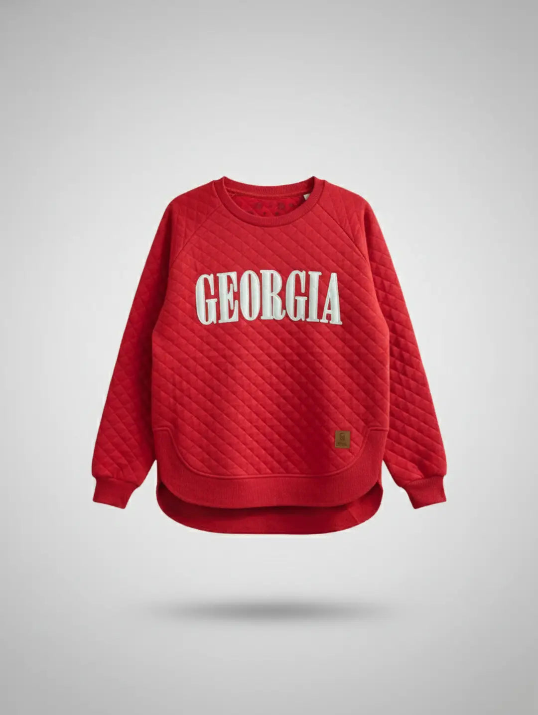 Women's Red quilted Sweatshirt Georgia