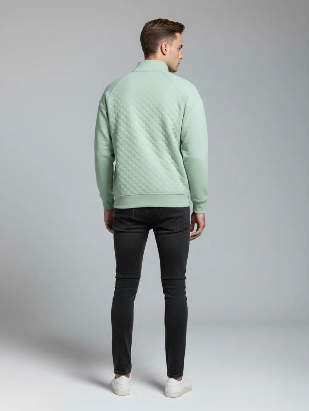 Men’s Quilted Quarter Zip Sweat