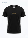 JustHype Men’s Essential Script T-Shirt | Black