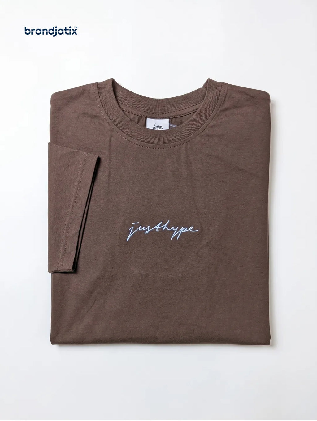 JustHype Men’s Essential Script T-Shirt | Brown