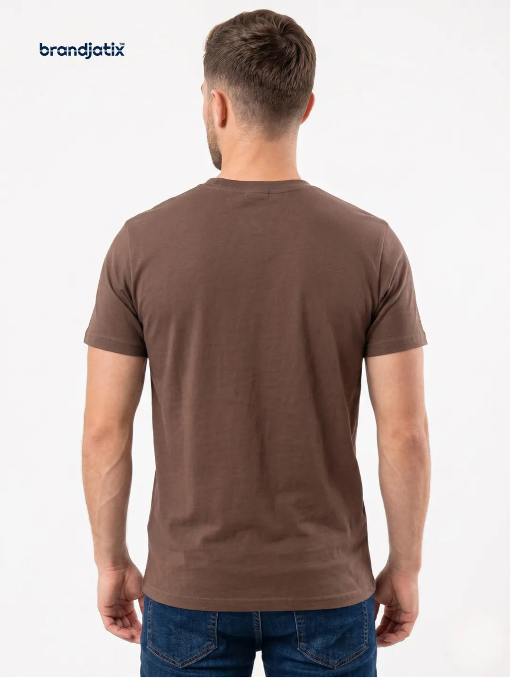 JustHype Men’s Essential Script T-Shirt | Brown