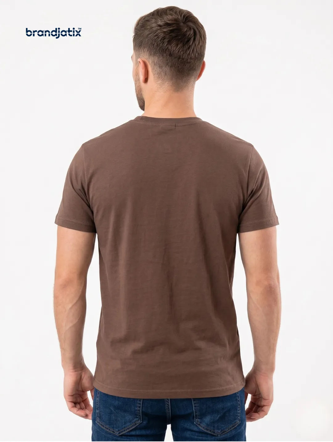 JustHype Men’s Essential Script T-Shirt | Brown