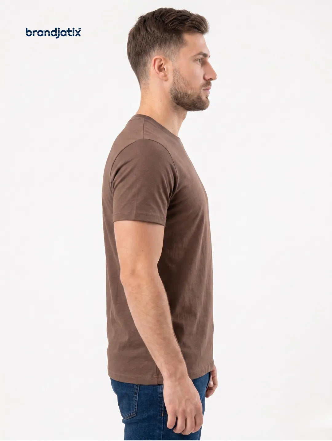 JustHype Men’s Essential Script T-Shirt | Brown