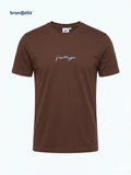 JustHype Men’s Essential Script T-Shirt | Brown