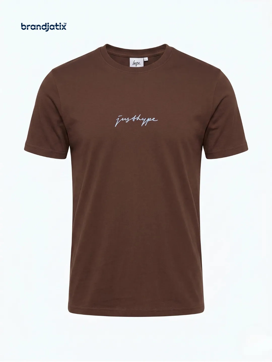 JustHype Men’s Essential Script T-Shirt | Brown