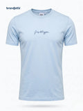 JustHype Men’s Essential Script T-Shirt | Sky Blue