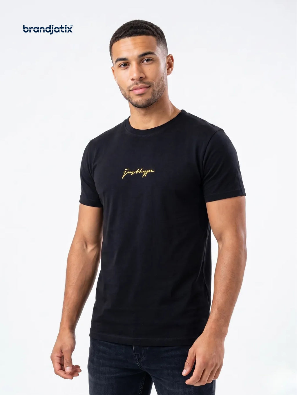 JustHype Men’s Essential Script T-Shirt | Black