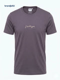 JustHype Men’s Essential Script T-Shirt | Charcoal Grey