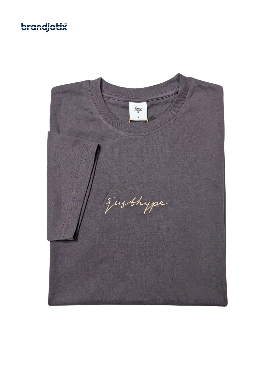 JustHype Men’s Essential Script T-Shirt | Charcoal Grey