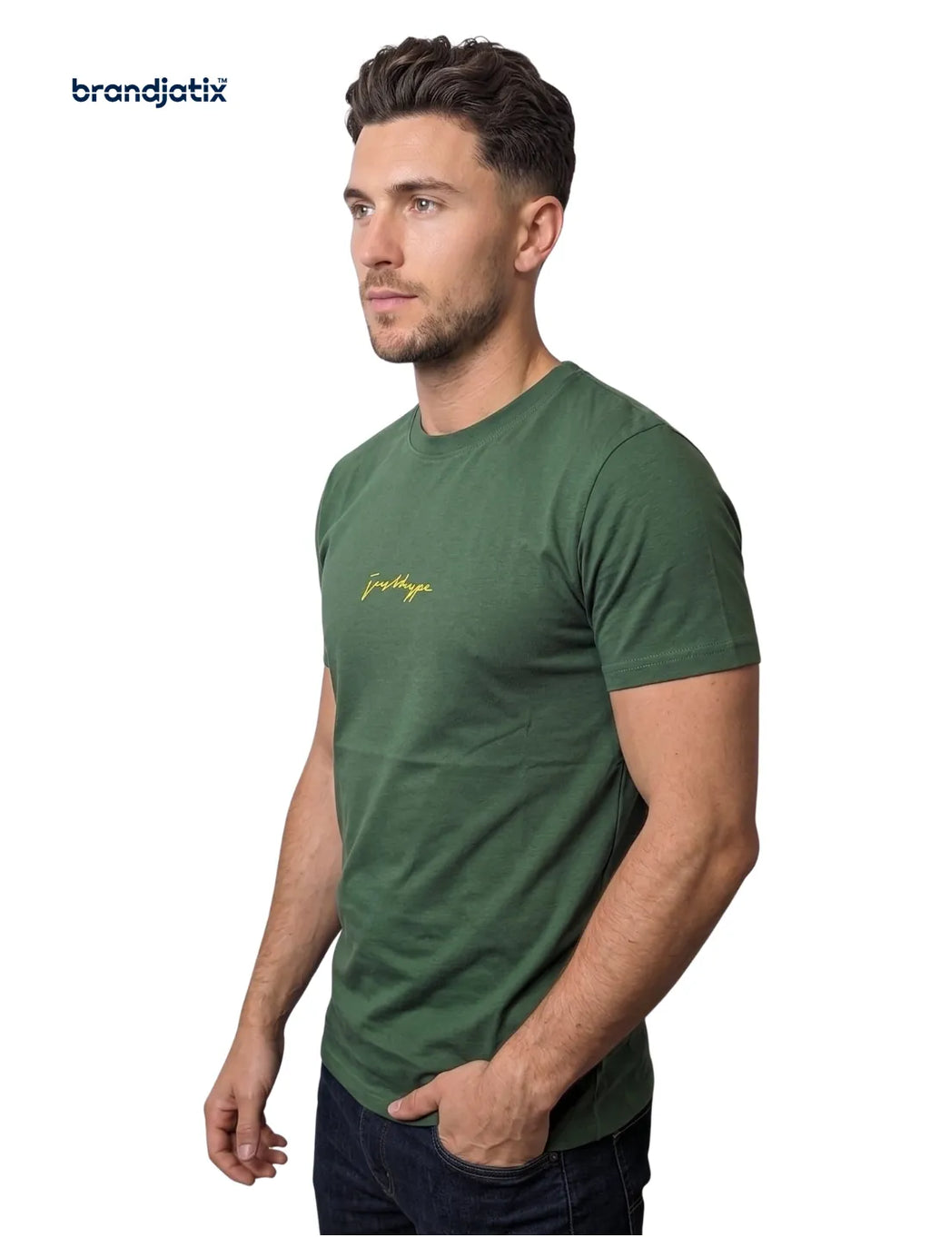 JustHype Men’s Essential Script T-Shirt | Green