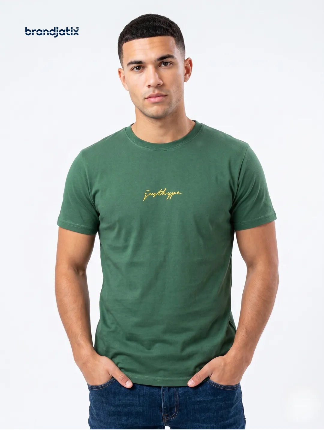 JustHype Men’s Essential Script T-Shirt | Green