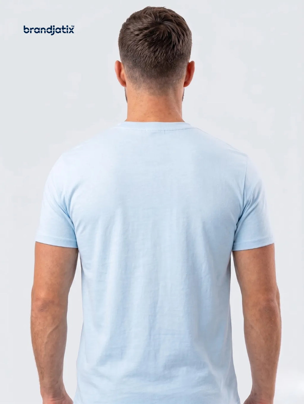 JustHype Men’s Essential Script T-Shirt | Sky Blue