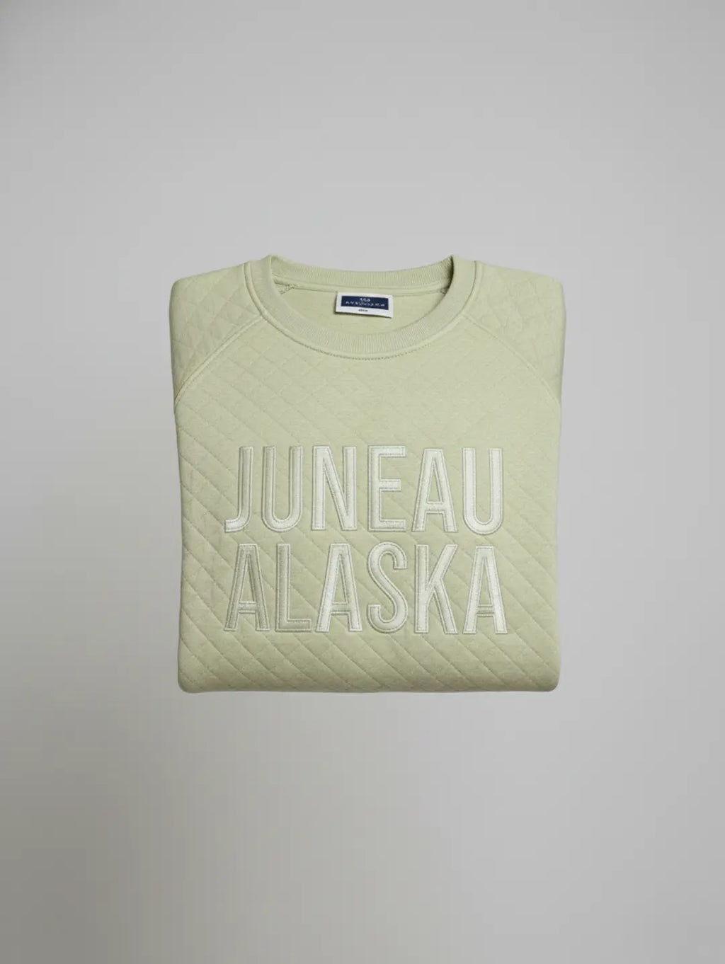 Men's Quilted Sweatshirt Juneau Alaska Embroidered