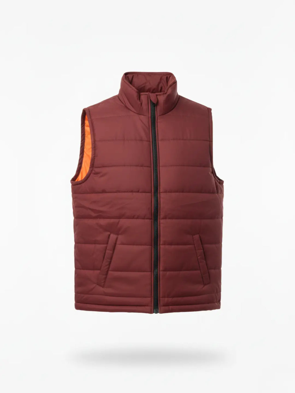 JB Men's Sleeveless Puffer Maroon Jacket