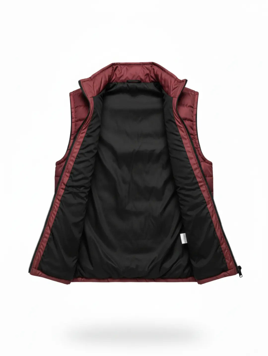 JB Men's Sleeveless Puffer Maroon Jacket