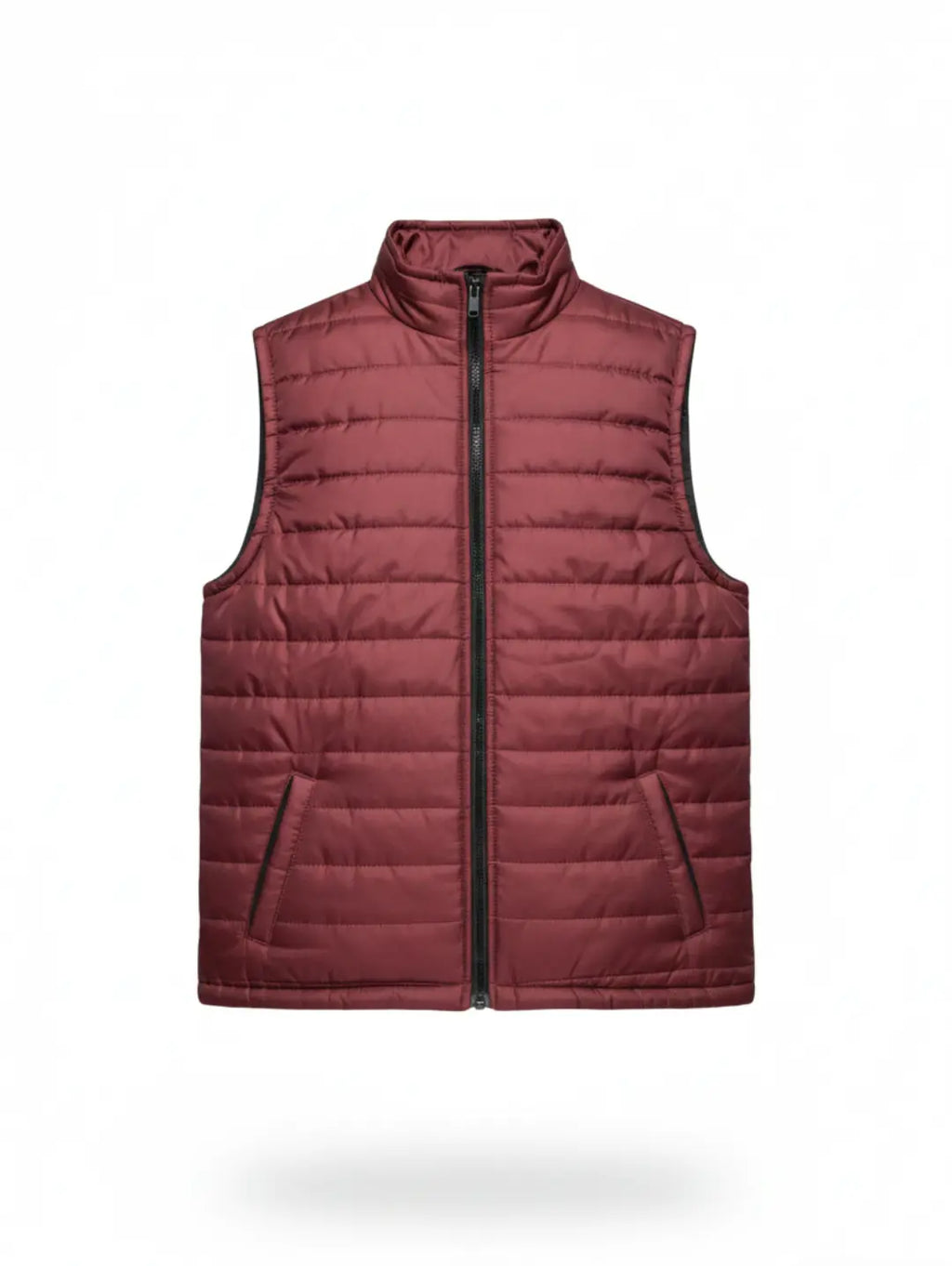 JB Men's Sleeveless Puffer Maroon Jacket