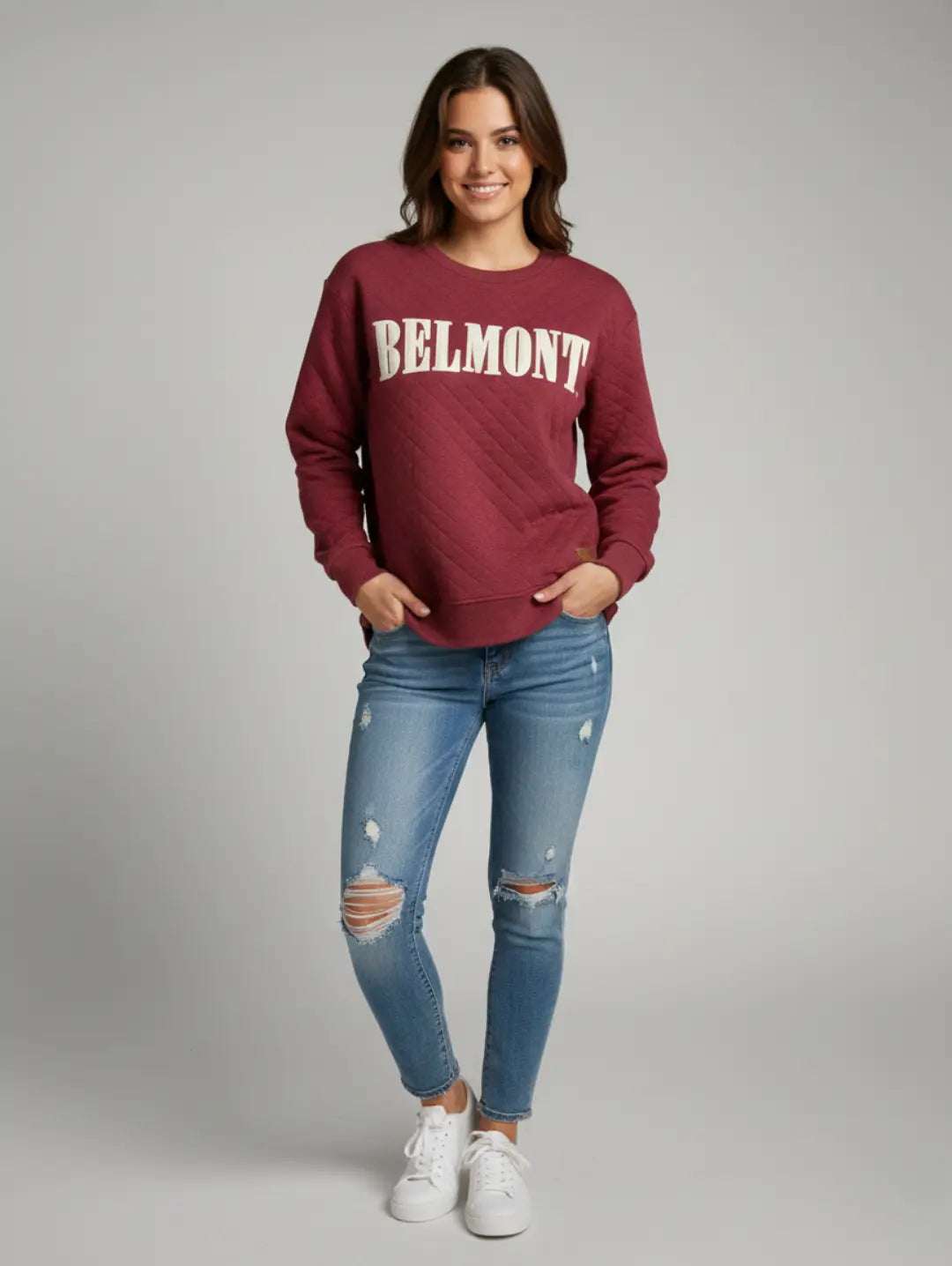 Women's Quilted Sweatshirt Belmont Embroidered