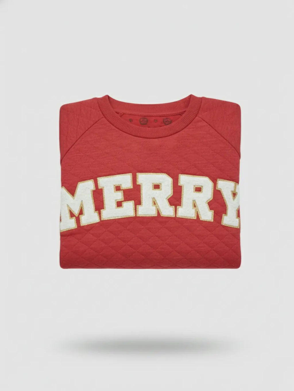 Women's Red quilted Sweatshirt Merry