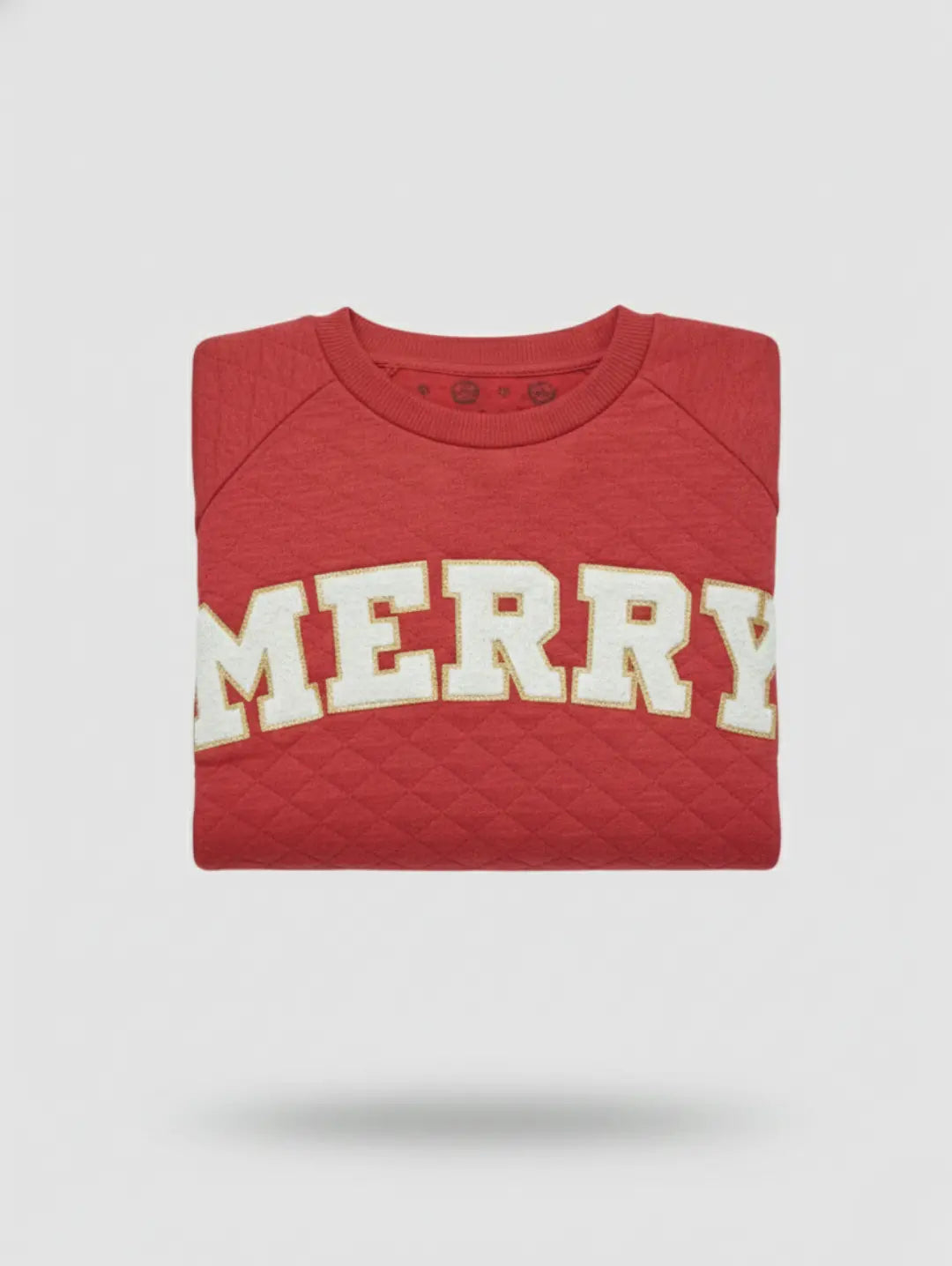 Women's Red quilted Sweatshirt Merry