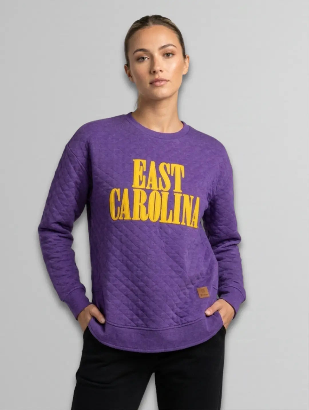 Women's Quilted Sweatshirt Purple