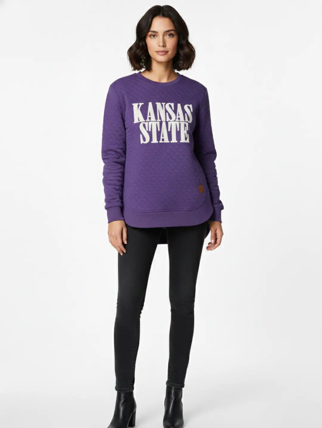 Women's Quilted Sweatshirt Purple