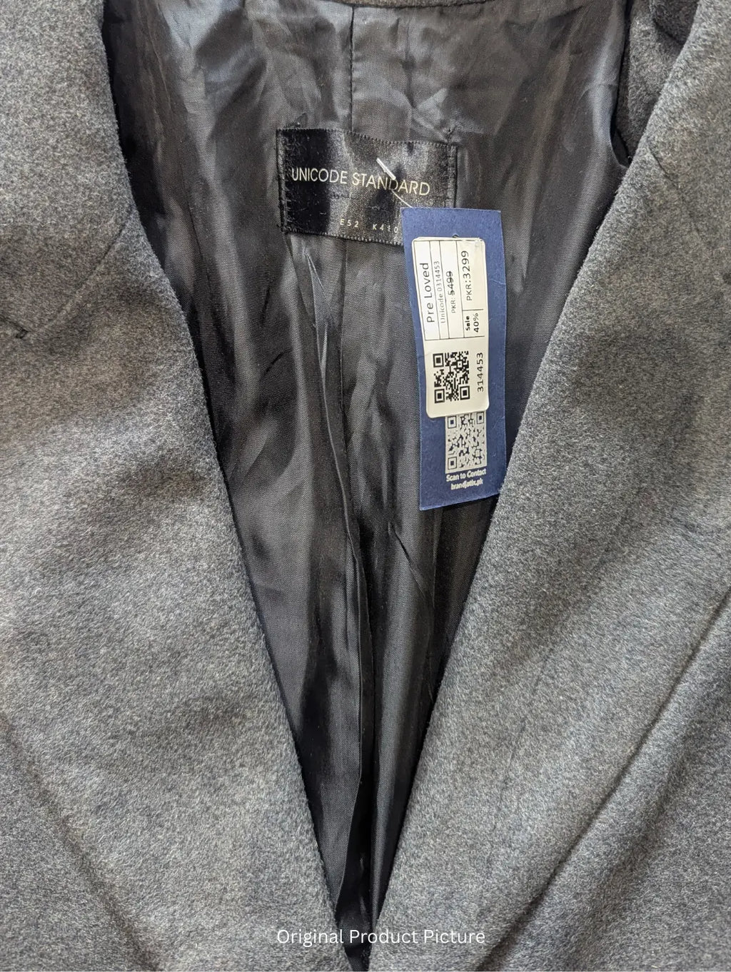 Unicode Standard Men Mid Long Coat