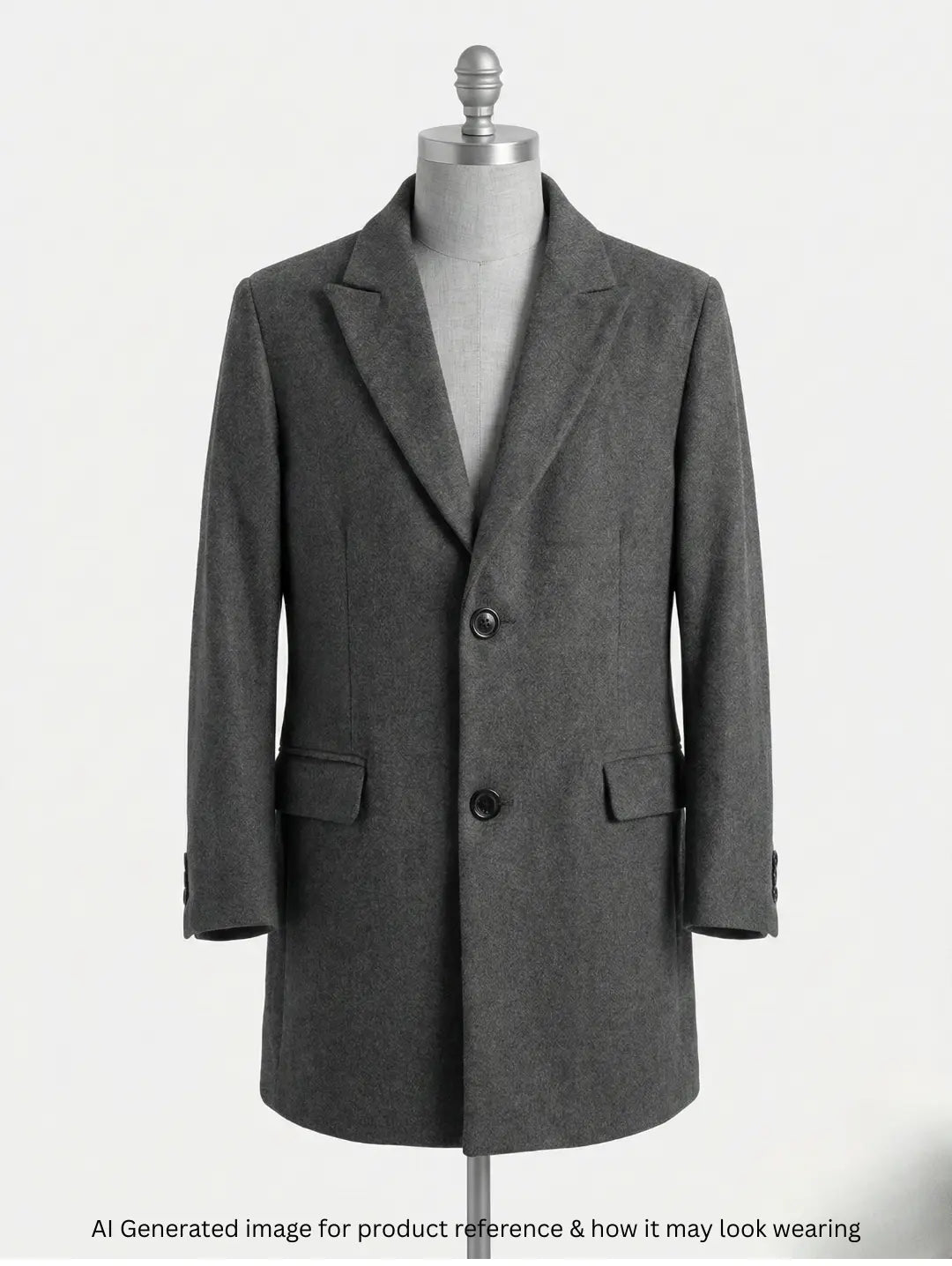 Unicode Standard Men Mid Long Coat