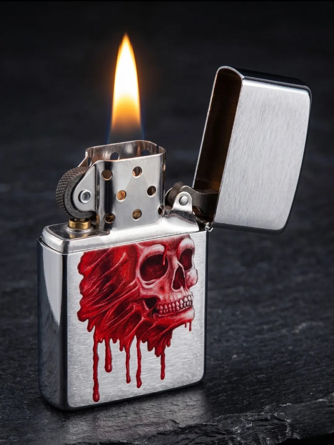 Original Zippo Lighter | Dripping Red Skull-Model 49603 | Made in USA