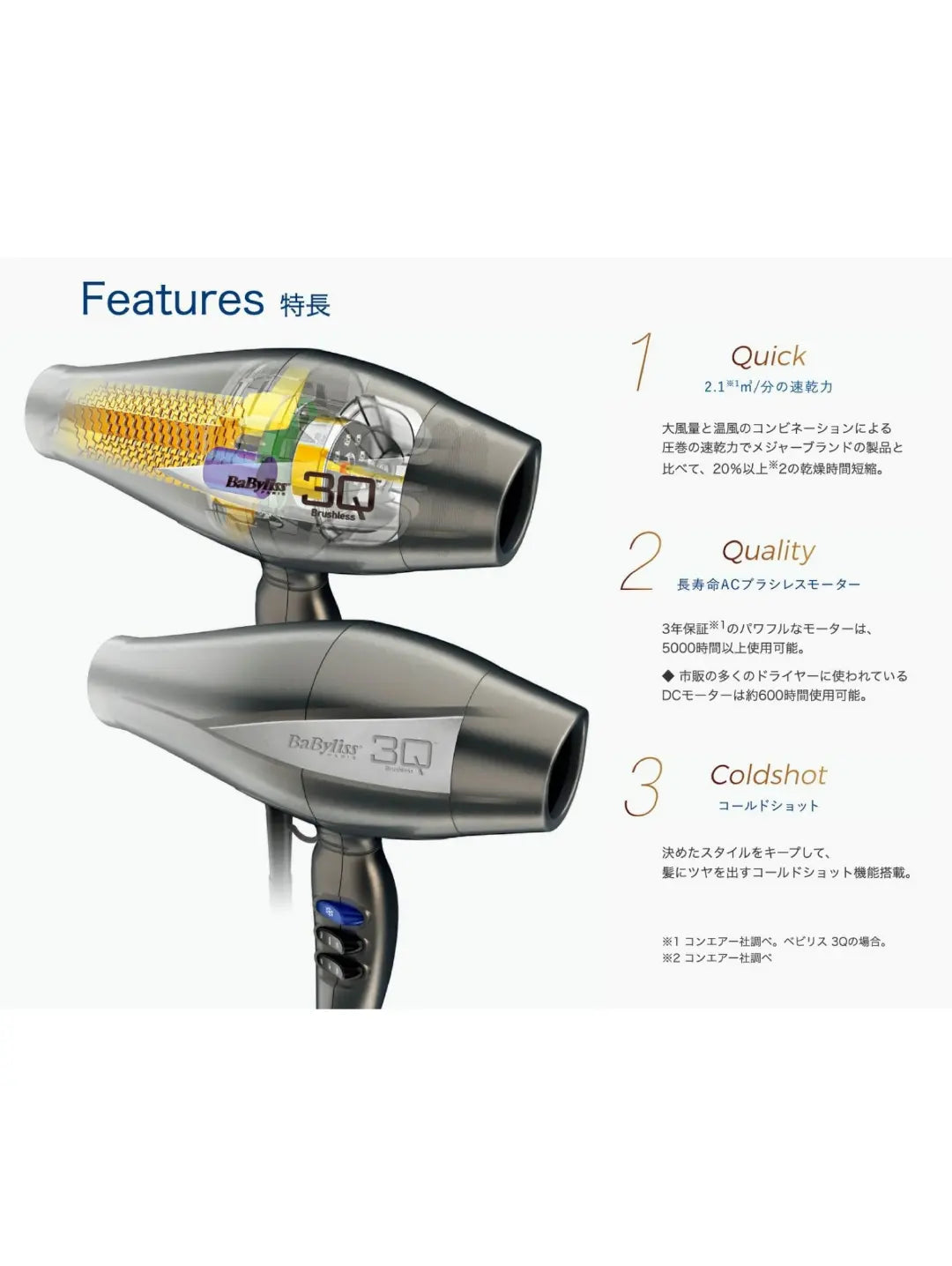 BaByliss 3Q Styling Tool Hair Dryer | Japanese Model